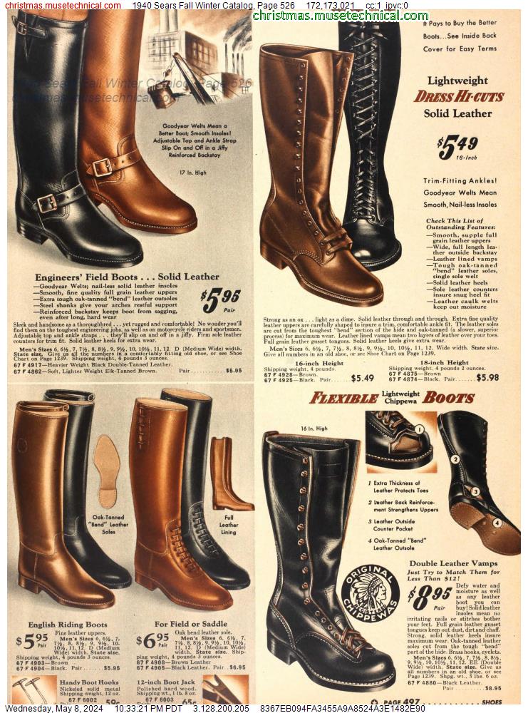1940 Sears Fall Winter Catalog, Page 526