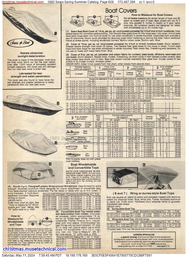 1983 Sears Spring Summer Catalog, Page 628