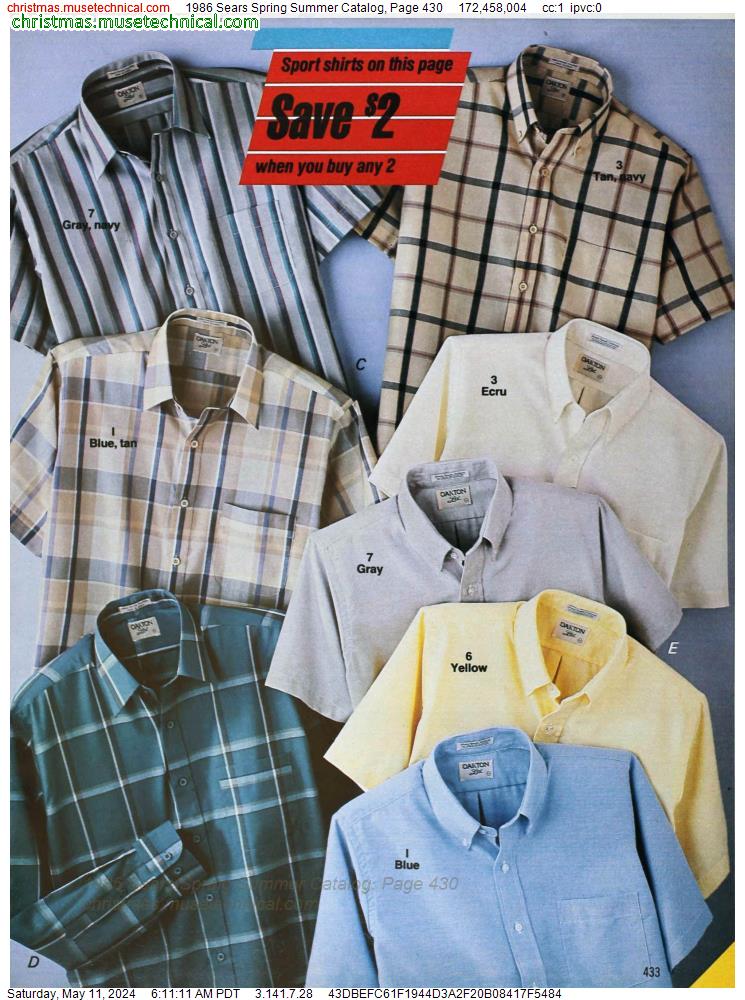 1986 Sears Spring Summer Catalog, Page 430