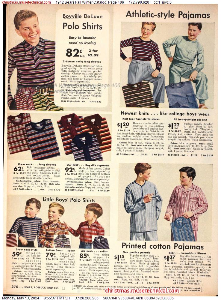 1942 Sears Fall Winter Catalog, Page 406