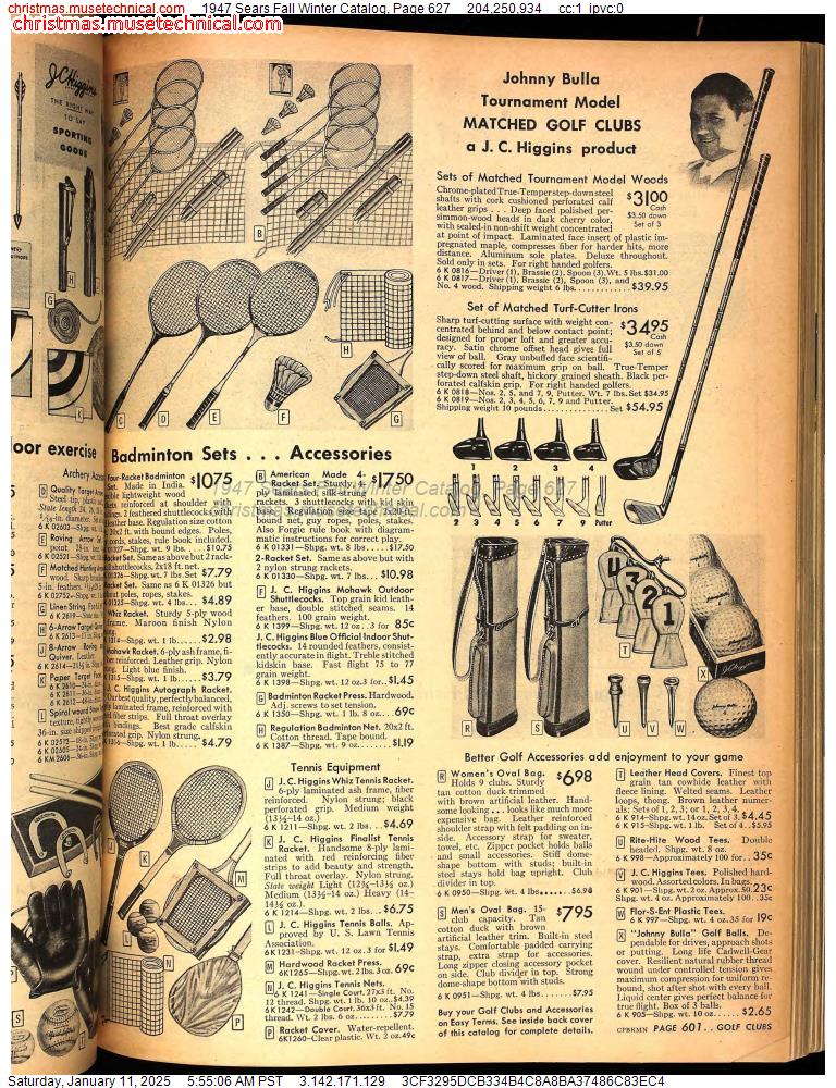 1947 Sears Fall Winter Catalog, Page 627