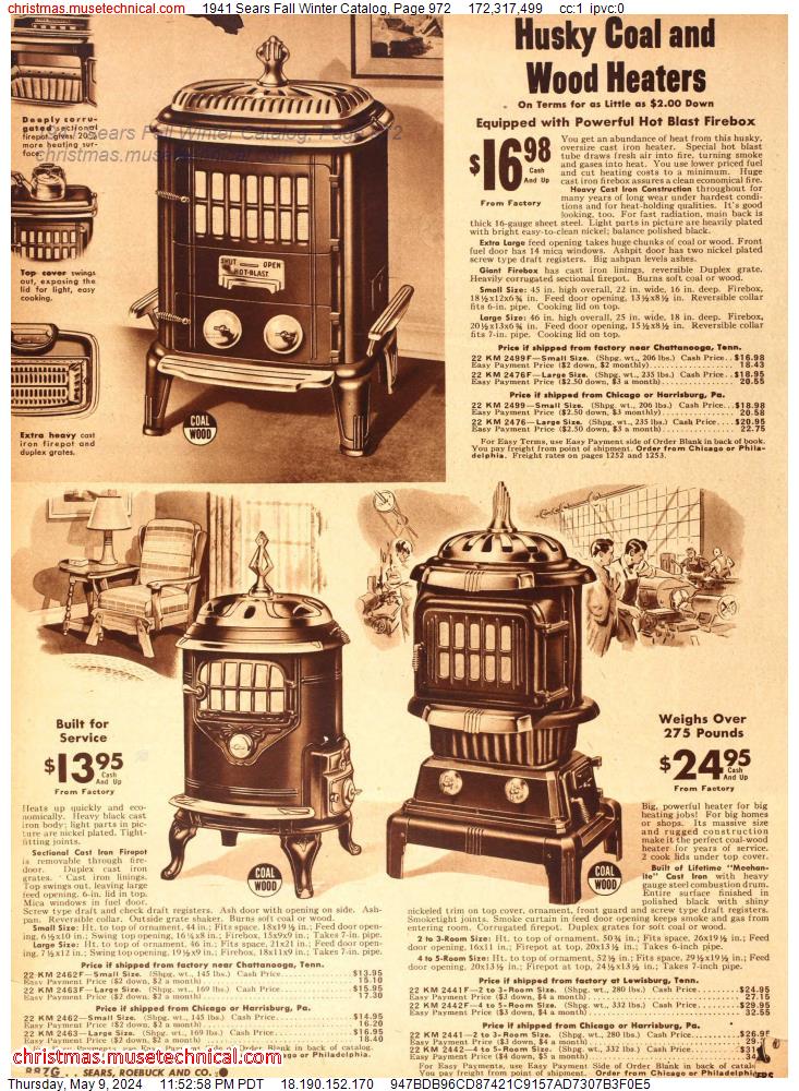 1941 Sears Fall Winter Catalog, Page 972