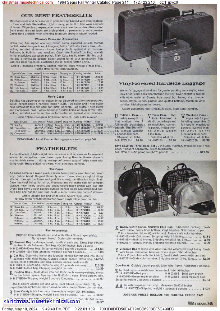 1964 Sears Fall Winter Catalog, Page 341