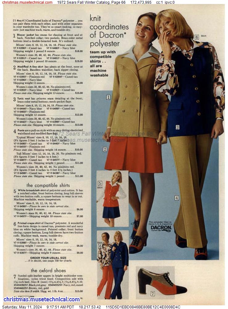 1972 Sears Fall Winter Catalog, Page 66