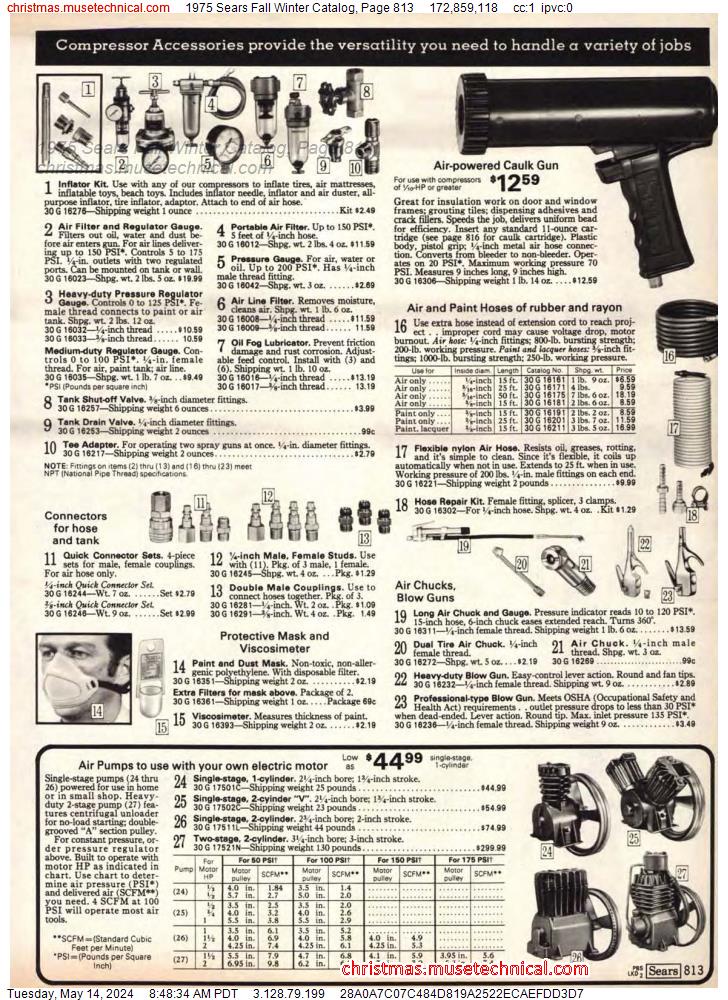 1975 Sears Fall Winter Catalog, Page 813
