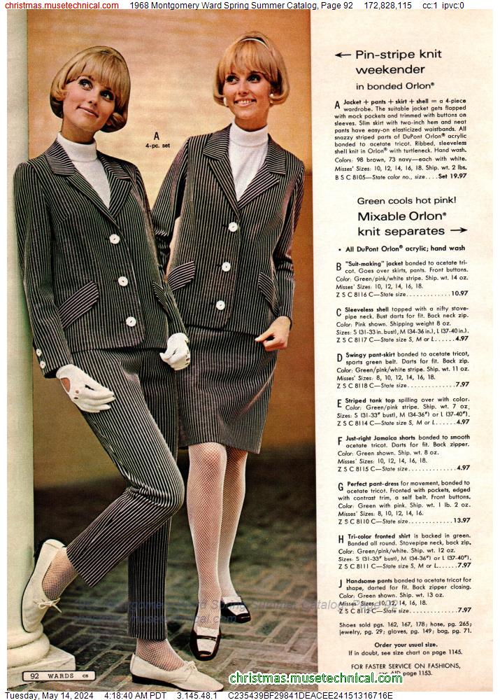 1968 Montgomery Ward Spring Summer Catalog, Page 92