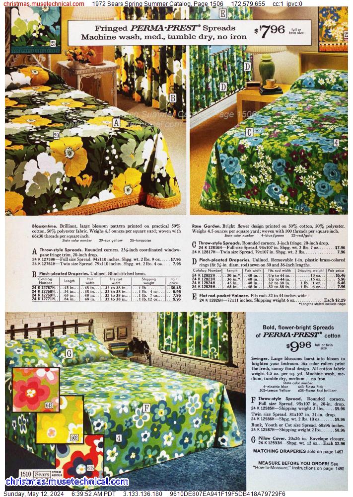 1972 Sears Spring Summer Catalog, Page 1506