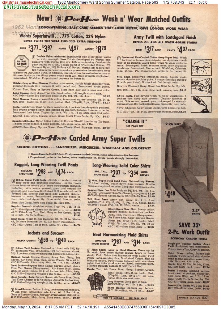 1962 Montgomery Ward Spring Summer Catalog, Page 503