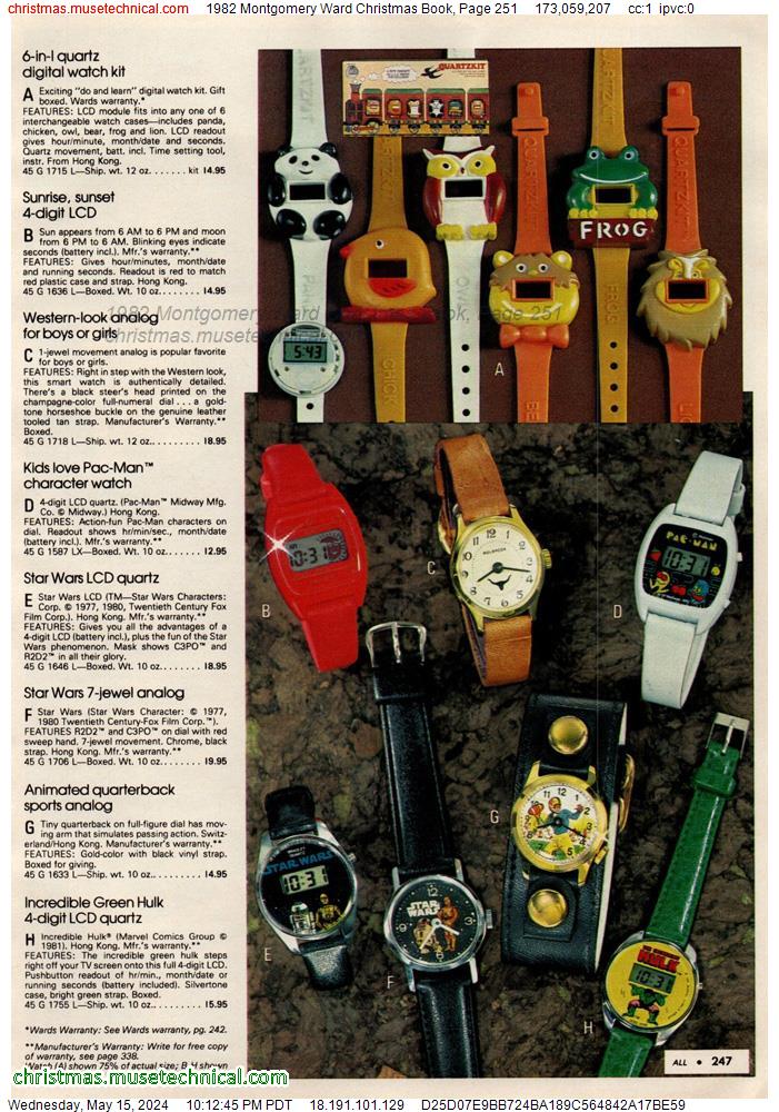 1982 Montgomery Ward Christmas Book, Page 251