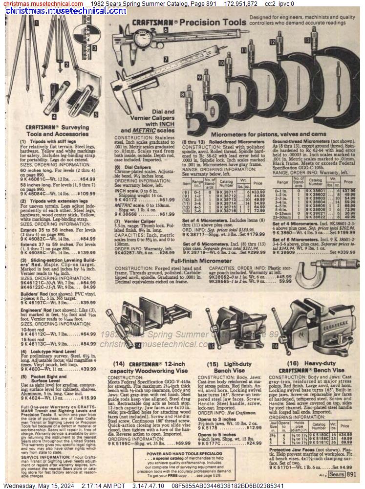 1982 Sears Spring Summer Catalog, Page 891