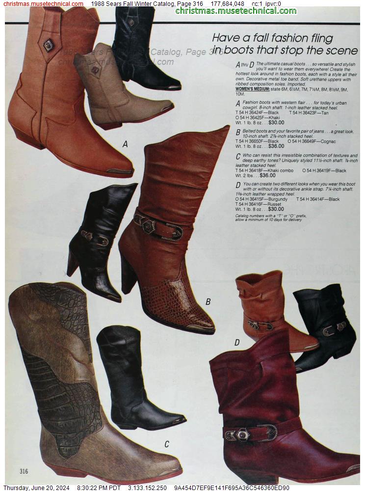 1988 Sears Fall Winter Catalog, Page 316