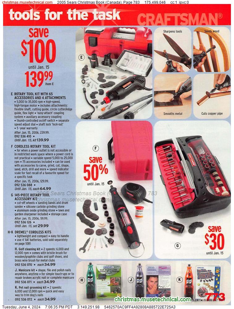 2005 Sears Christmas Book (Canada), Page 783
