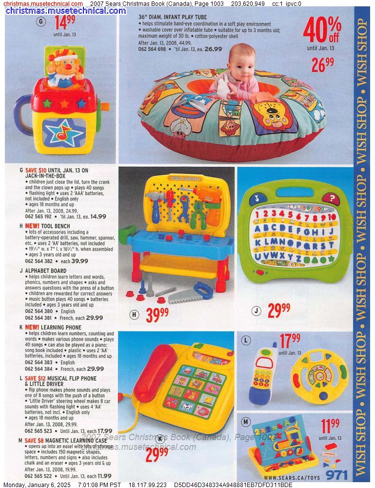 2007 Sears Christmas Book (Canada), Page 1003