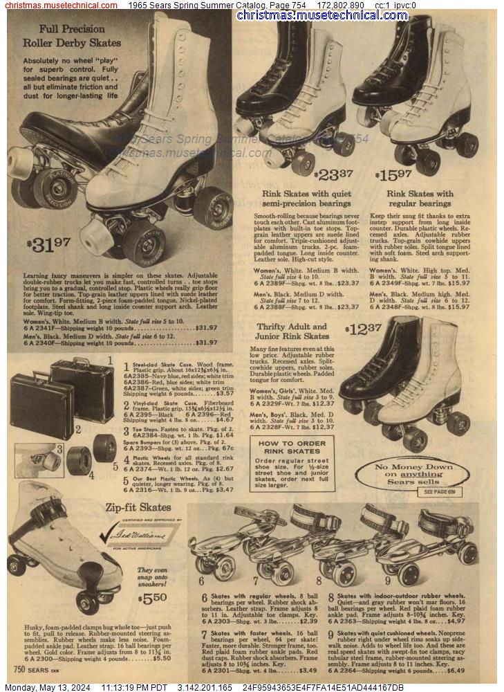 1965 Sears Spring Summer Catalog, Page 754