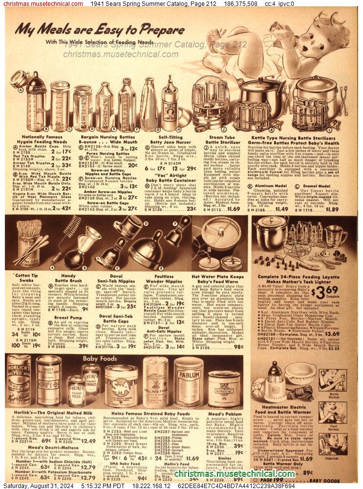 1941 Sears Spring Summer Catalog, Page 212