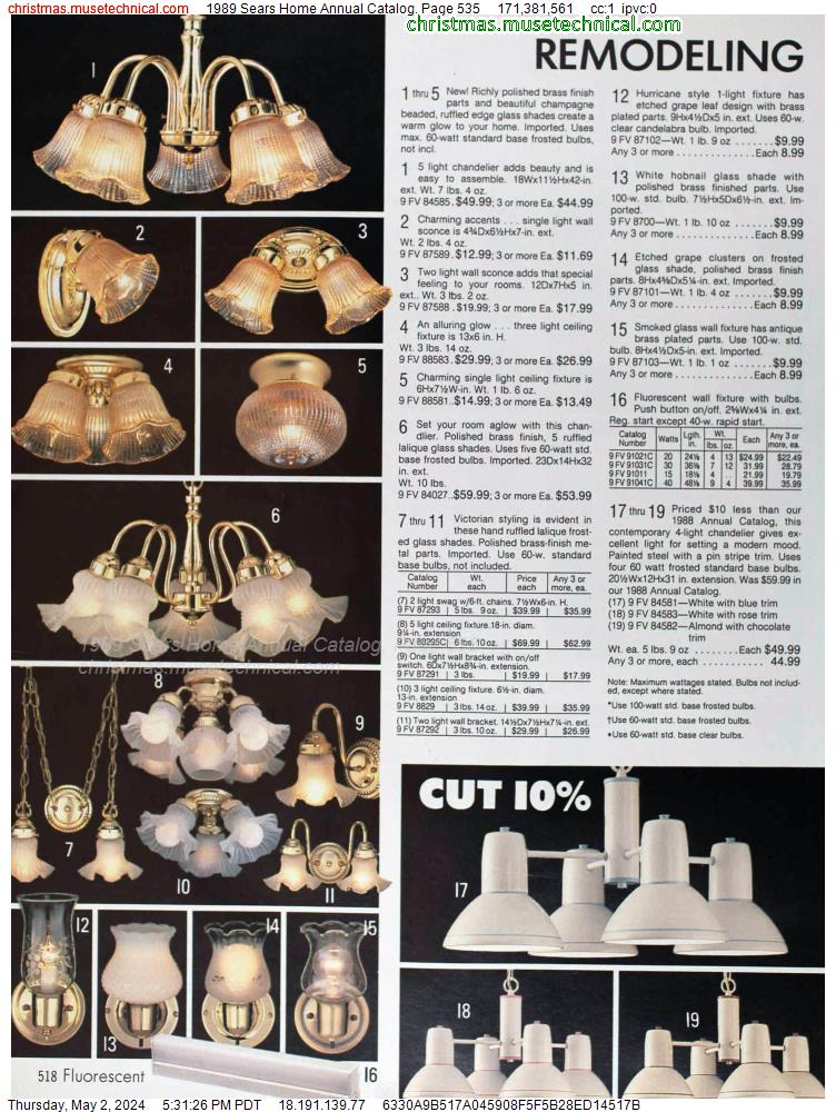 1989 Sears Home Annual Catalog, Page 535