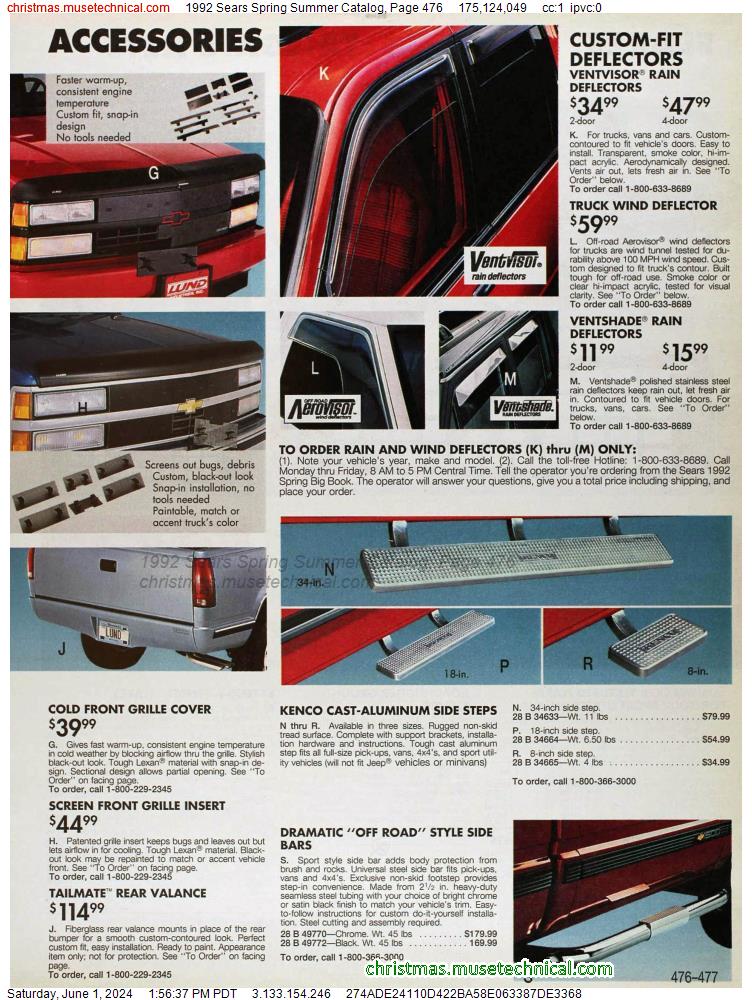 1992 Sears Spring Summer Catalog, Page 476