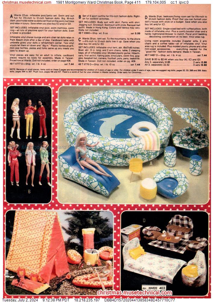 1981 Montgomery Ward Christmas Book, Page 411