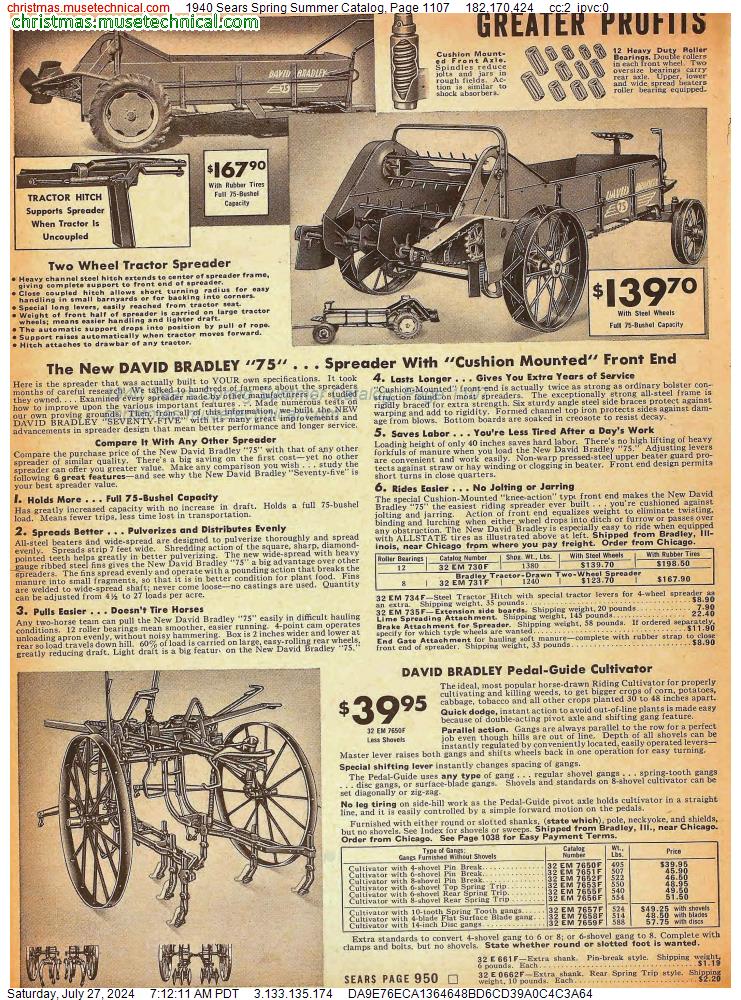 1940 Sears Spring Summer Catalog, Page 1107
