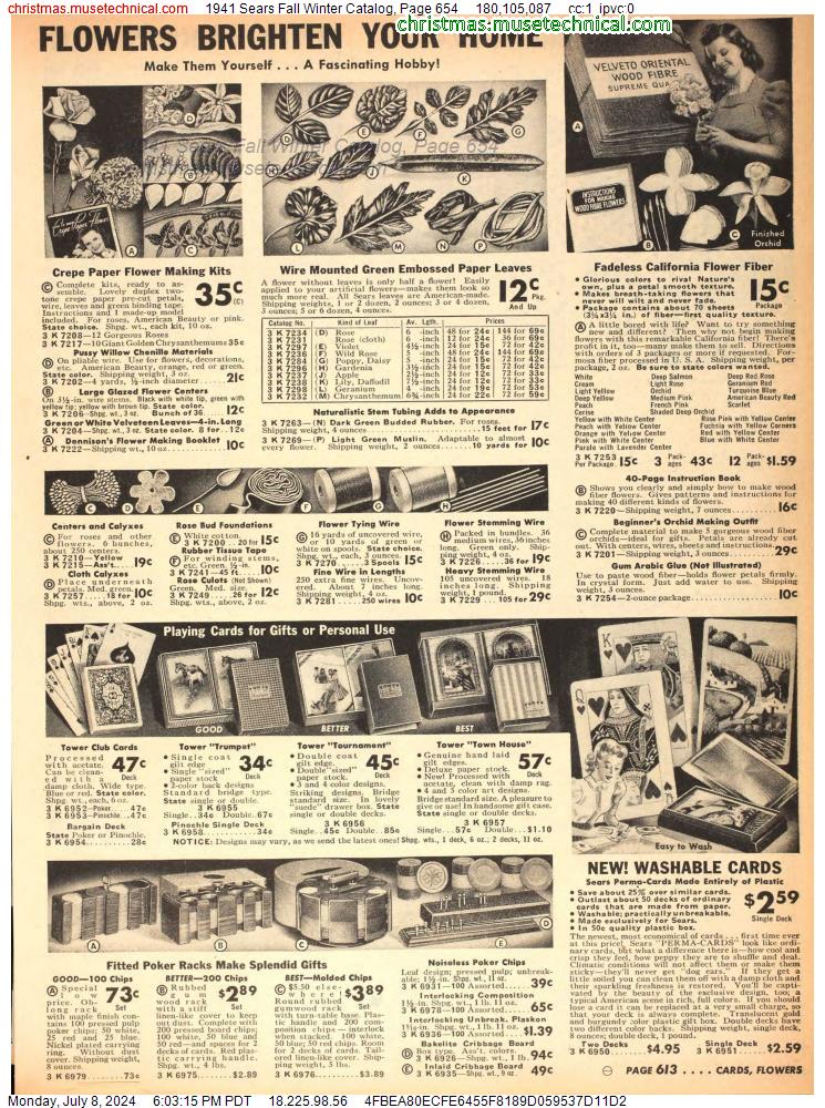 1941 Sears Fall Winter Catalog, Page 654