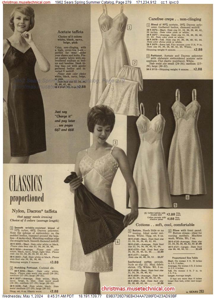 1962 Sears Spring Summer Catalog, Page 279