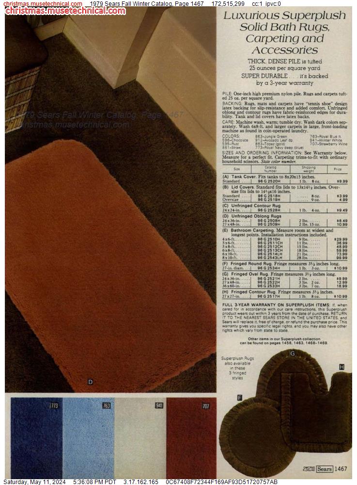 1979 Sears Fall Winter Catalog, Page 1467