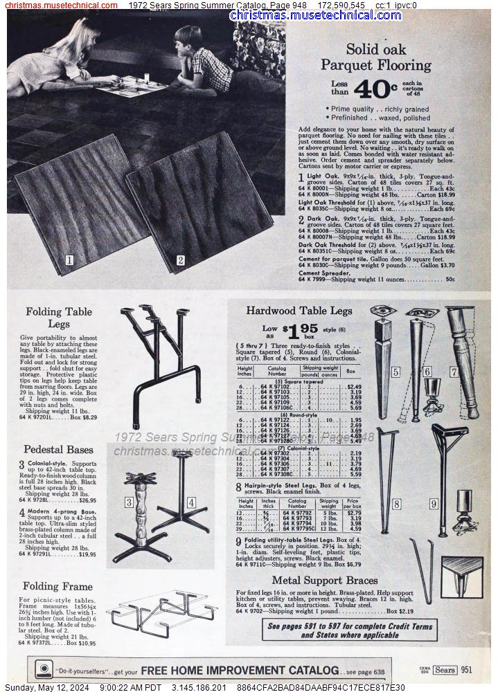 1972 Sears Spring Summer Catalog, Page 948