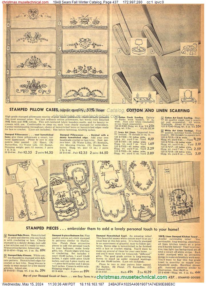 1948 Sears Fall Winter Catalog, Page 437