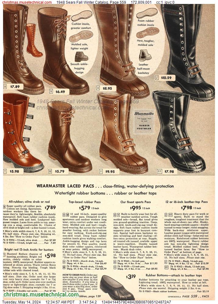 1948 Sears Fall Winter Catalog, Page 559