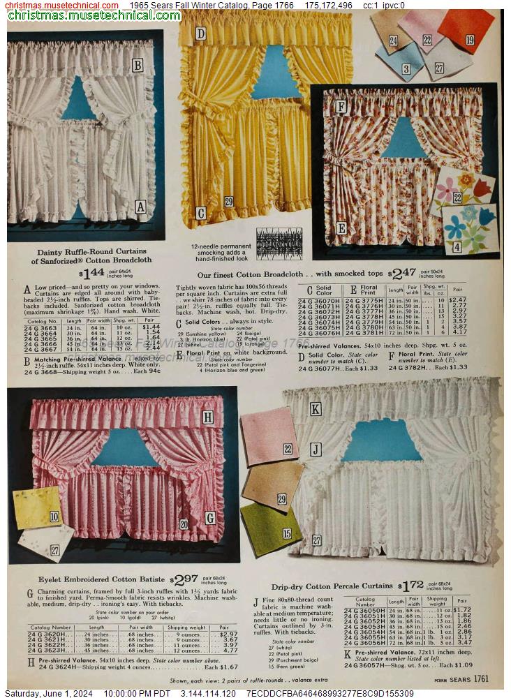 1965 Sears Fall Winter Catalog, Page 1766