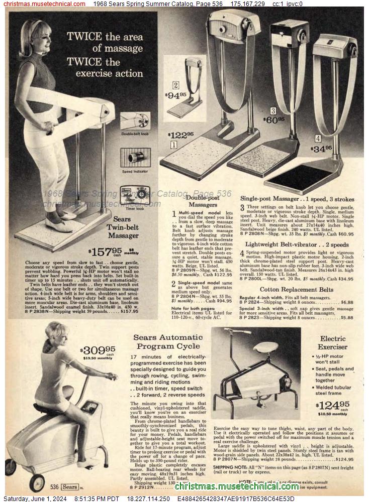 1968 Sears Spring Summer Catalog, Page 536