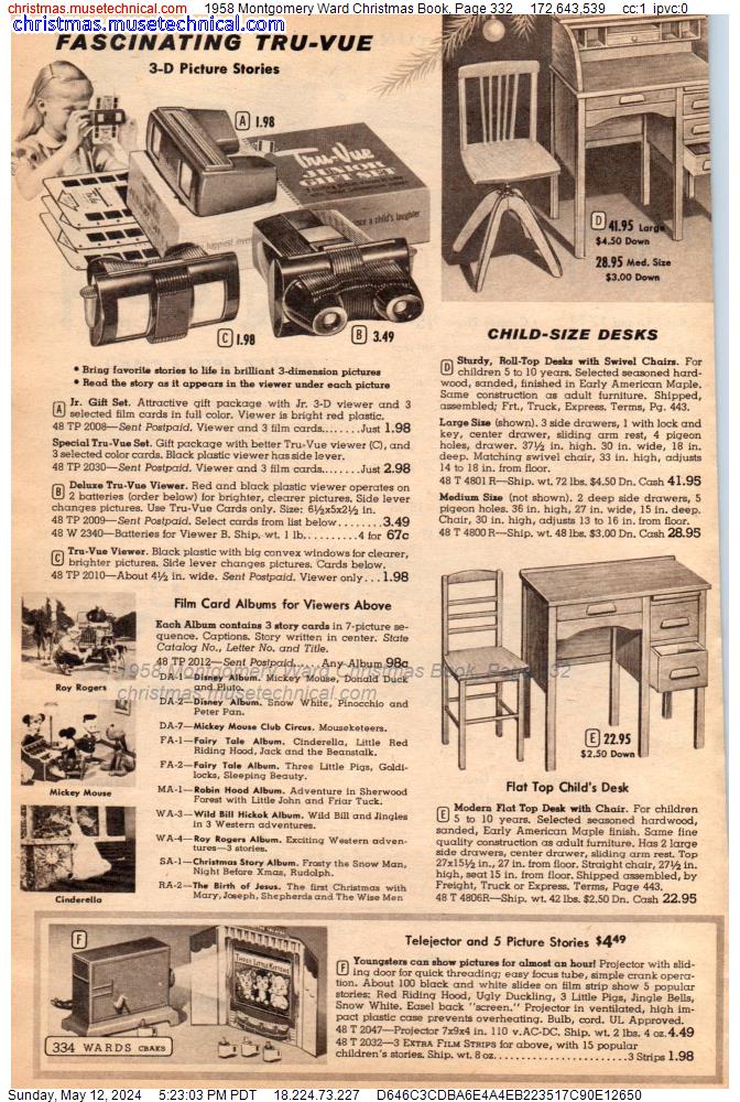 1958 Montgomery Ward Christmas Book, Page 332