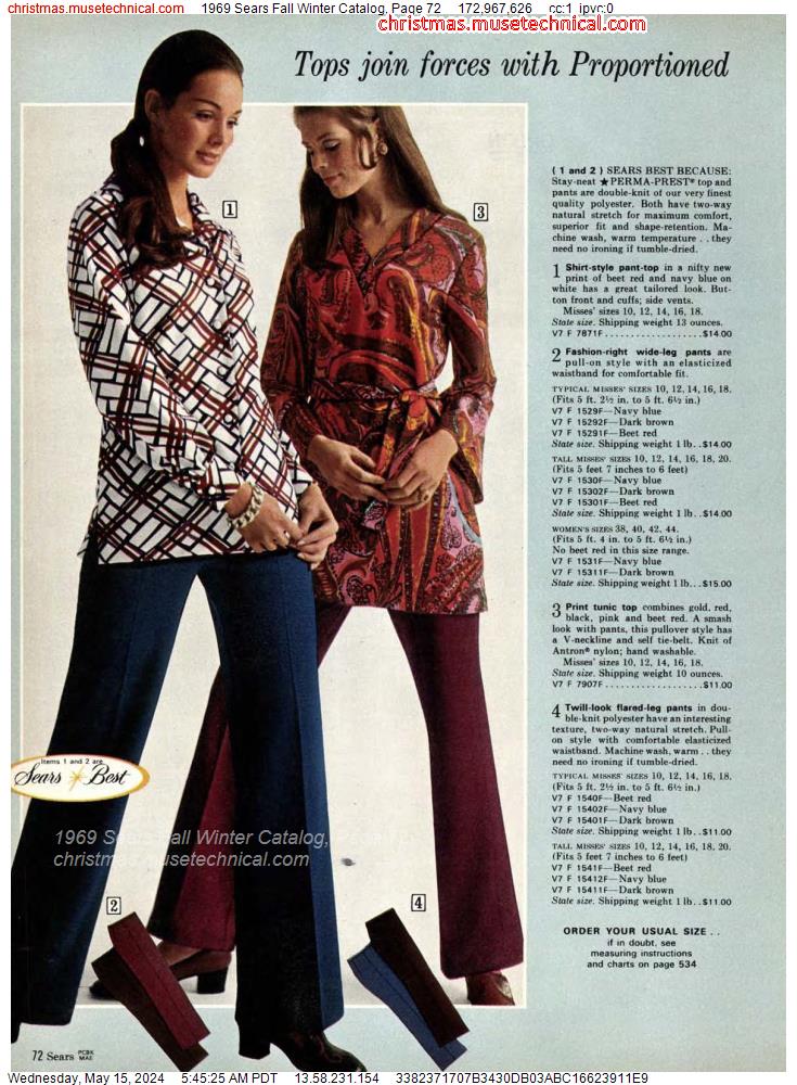 1969 Sears Fall Winter Catalog, Page 72