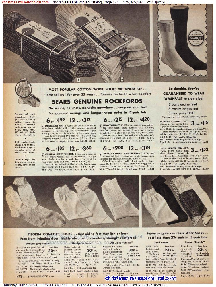 1951 Sears Fall Winter Catalog, Page 474