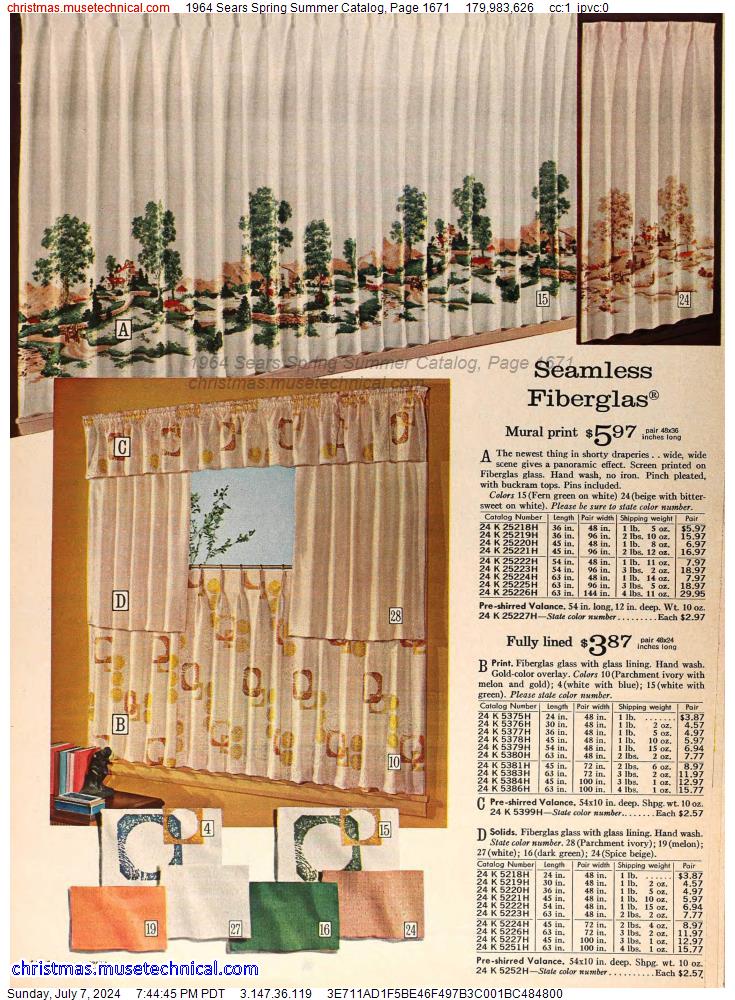 1964 Sears Spring Summer Catalog, Page 1671
