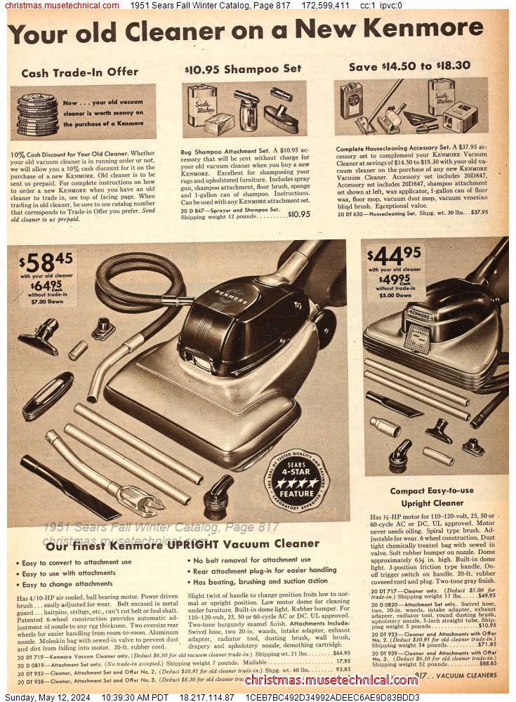 1951 Sears Fall Winter Catalog, Page 817
