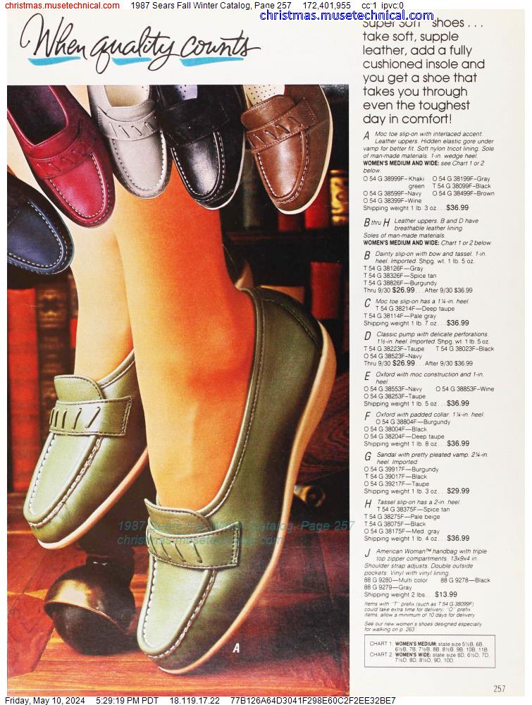 1987 Sears Fall Winter Catalog, Page 257