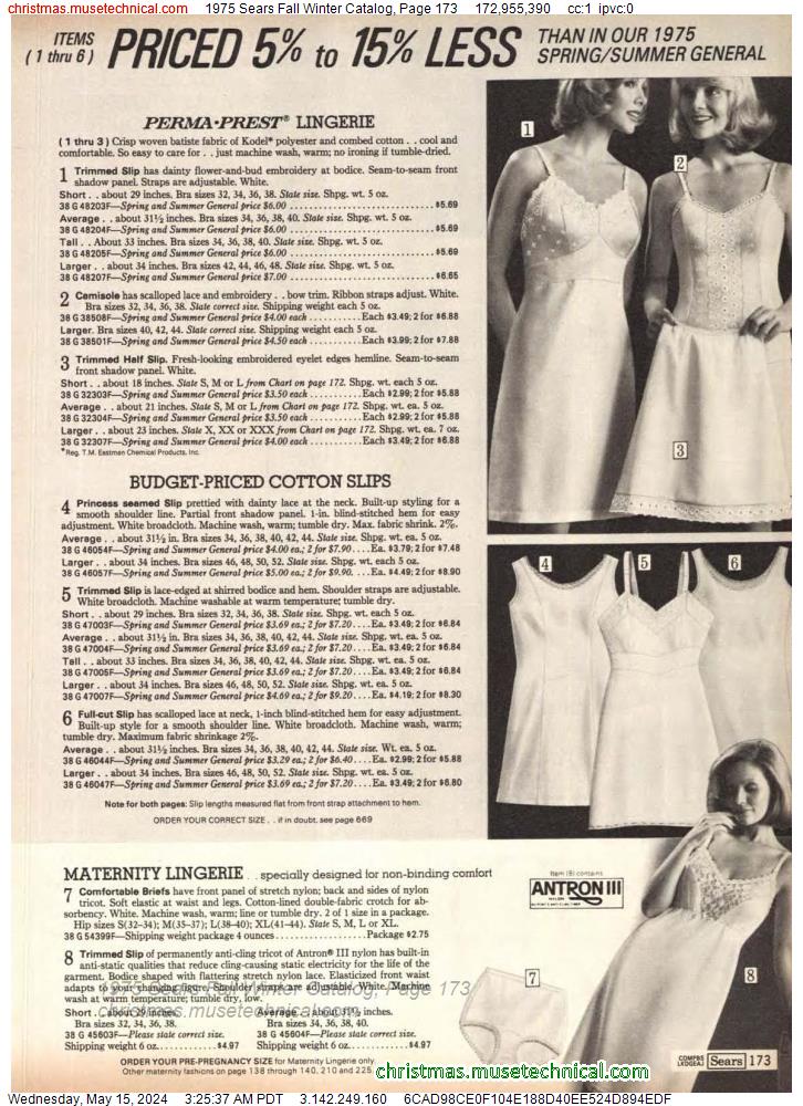 1975 Sears Fall Winter Catalog, Page 173