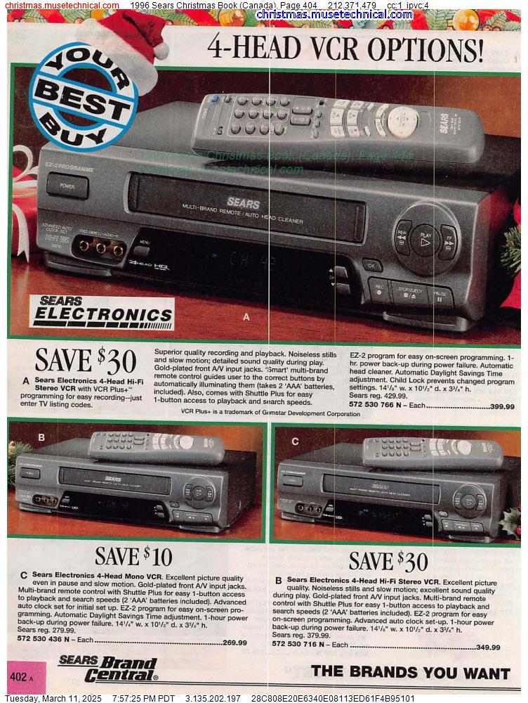 1996 Sears Christmas Book (Canada), Page 404