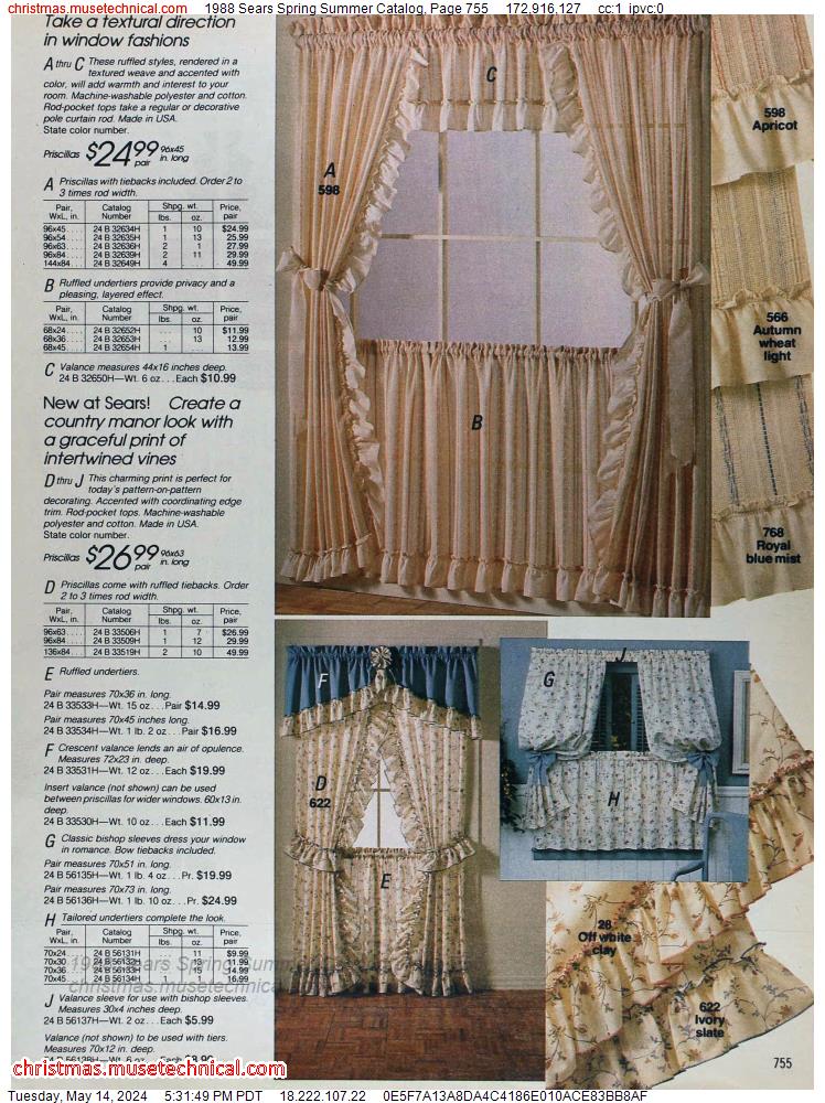 1988 Sears Spring Summer Catalog, Page 755