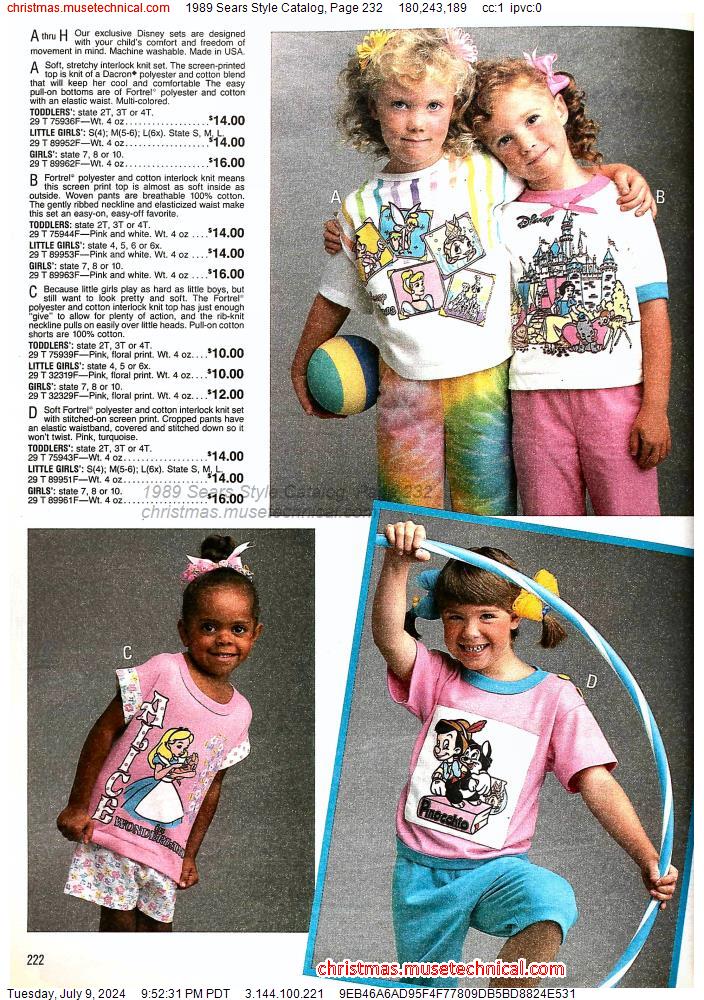 1989 Sears Style Catalog, Page 232
