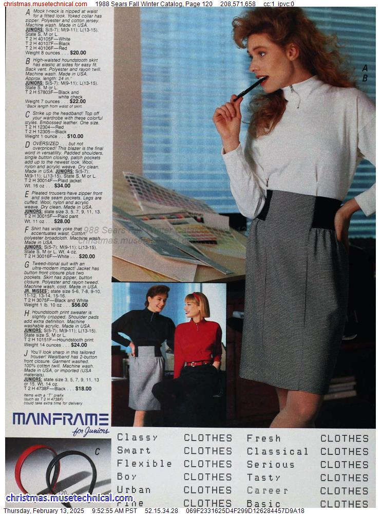 1988 Sears Fall Winter Catalog, Page 120