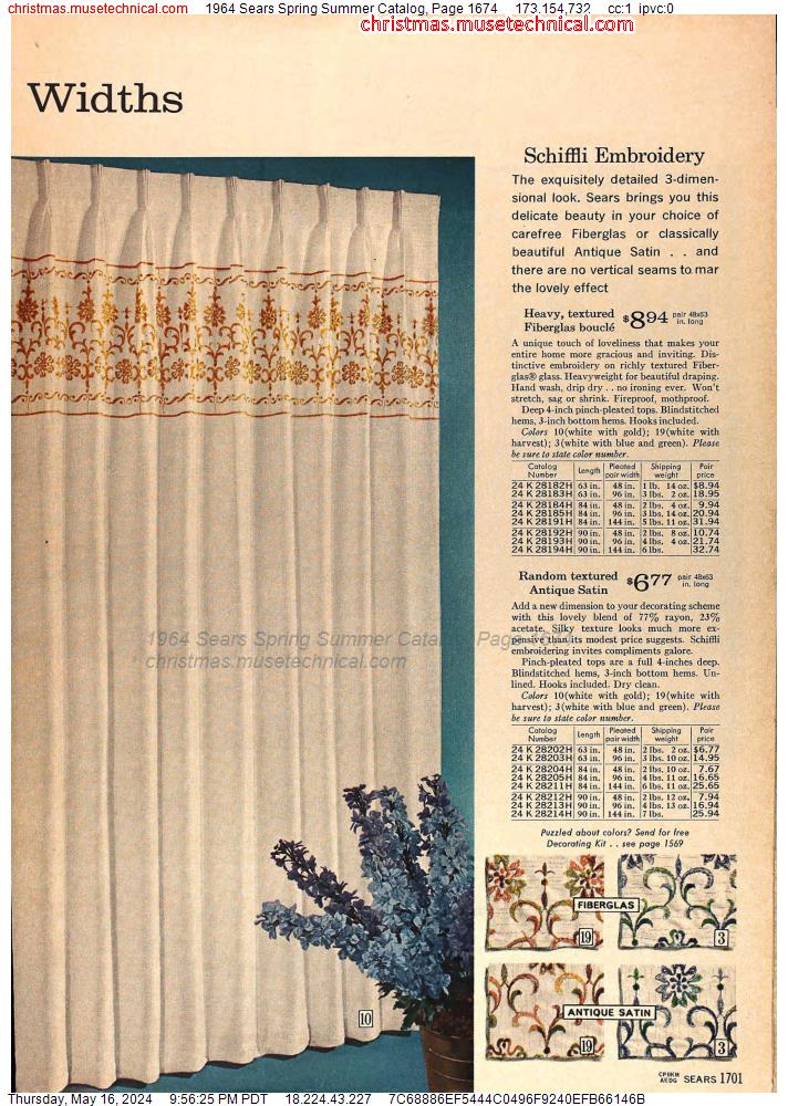 1964 Sears Spring Summer Catalog, Page 1674