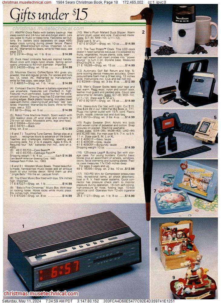 1984 Sears Christmas Book, Page 18
