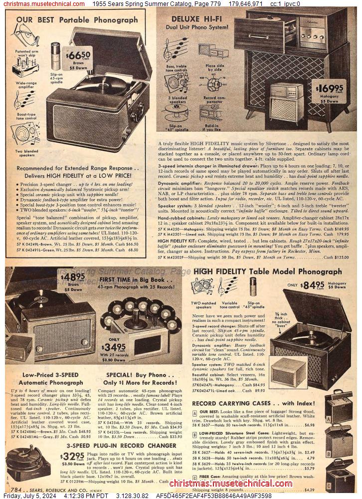 1955 Sears Spring Summer Catalog, Page 779