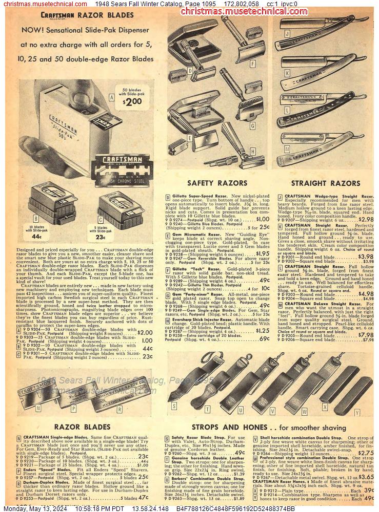 1948 Sears Fall Winter Catalog, Page 1095