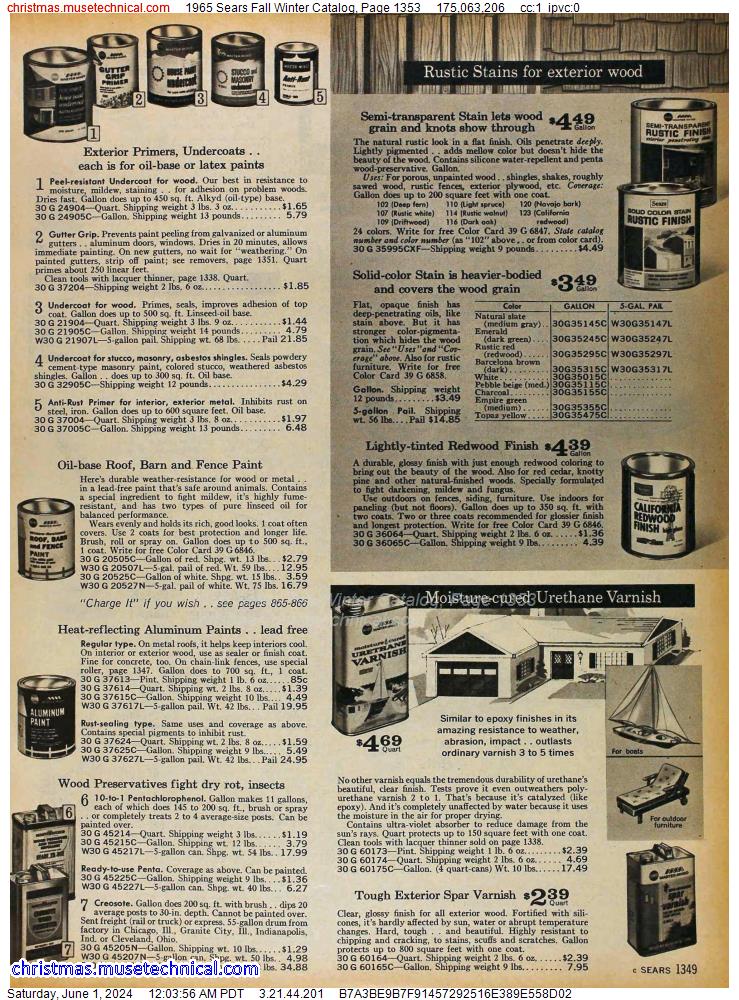 1965 Sears Fall Winter Catalog, Page 1353
