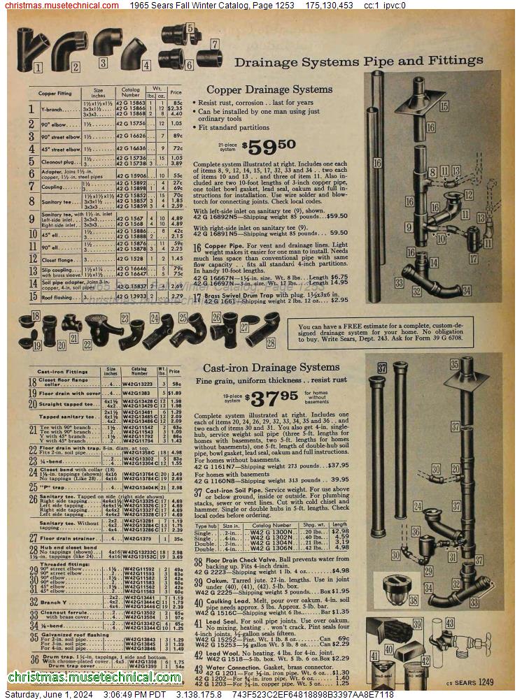 1965 Sears Fall Winter Catalog, Page 1253