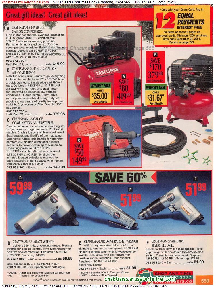2001 Sears Christmas Book (Canada), Page 565