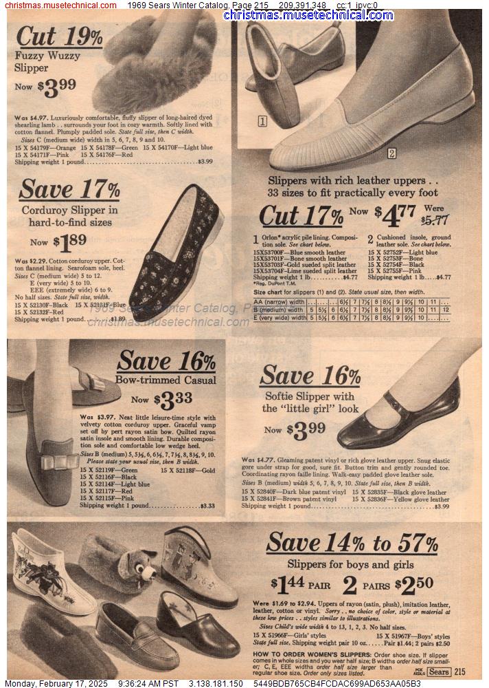 1969 Sears Winter Catalog, Page 215